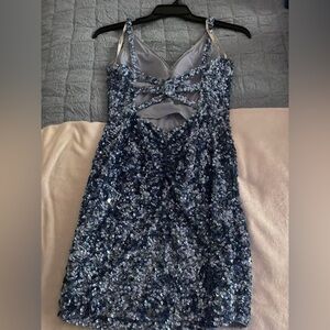 Blue Sherri hill dress size 8